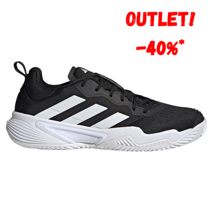 Sapatilha de Ténis Masculina Adidas Barricade Clay Court - Preto/Branco 