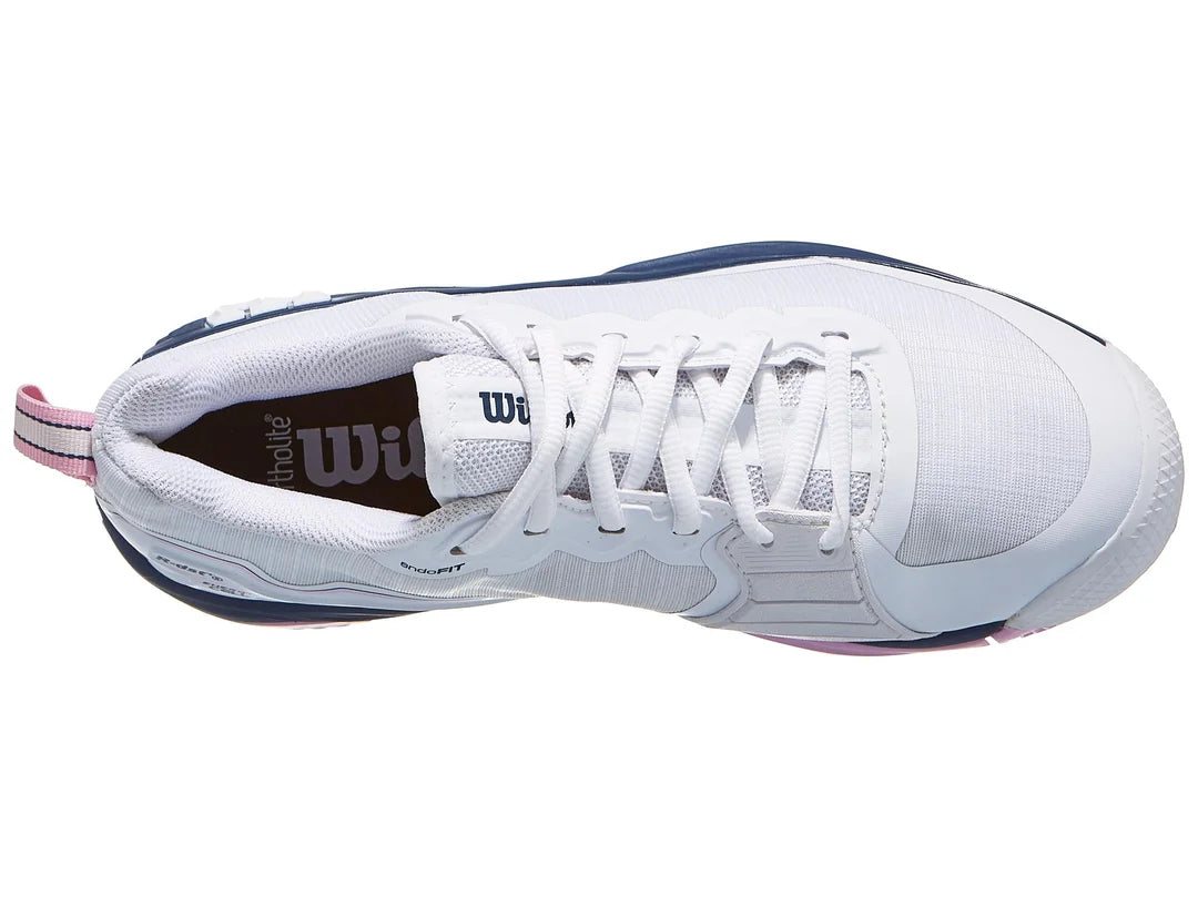 Sapatilha de Ténis Feminina Wilson Rush Pro 4.5 Clay Court - White/Blue