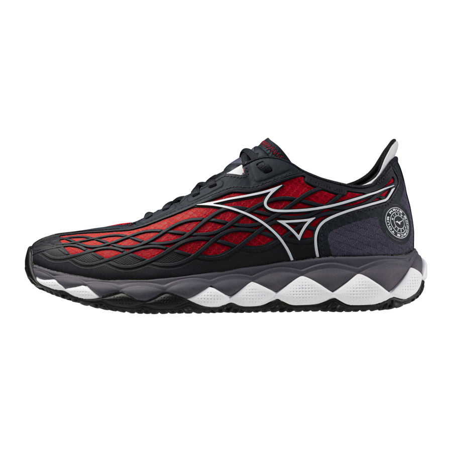 Sapatilha de Padel  Masculina Mizuno Wave Enforce Tour - Preto/Vermelho