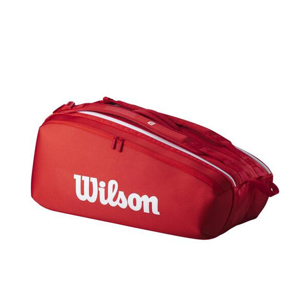 Wilson Super Tour Wilson Red 9Pk Tennis Racket Bag