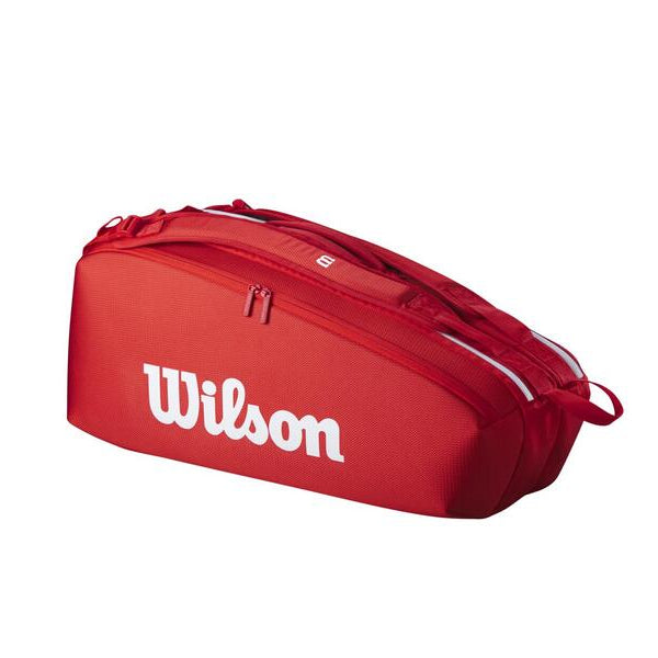 Wilson Super Tour Wilson Red 6Pk Tennis Racket Bag