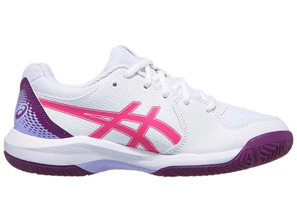 Asics Gel-Dedicate 8 GS Junior Padel Shoes - White/Purple