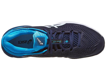 Sapatilhas de Ténis Masculina Asics Court FF3 Novak Clay Court - Azul Escuro