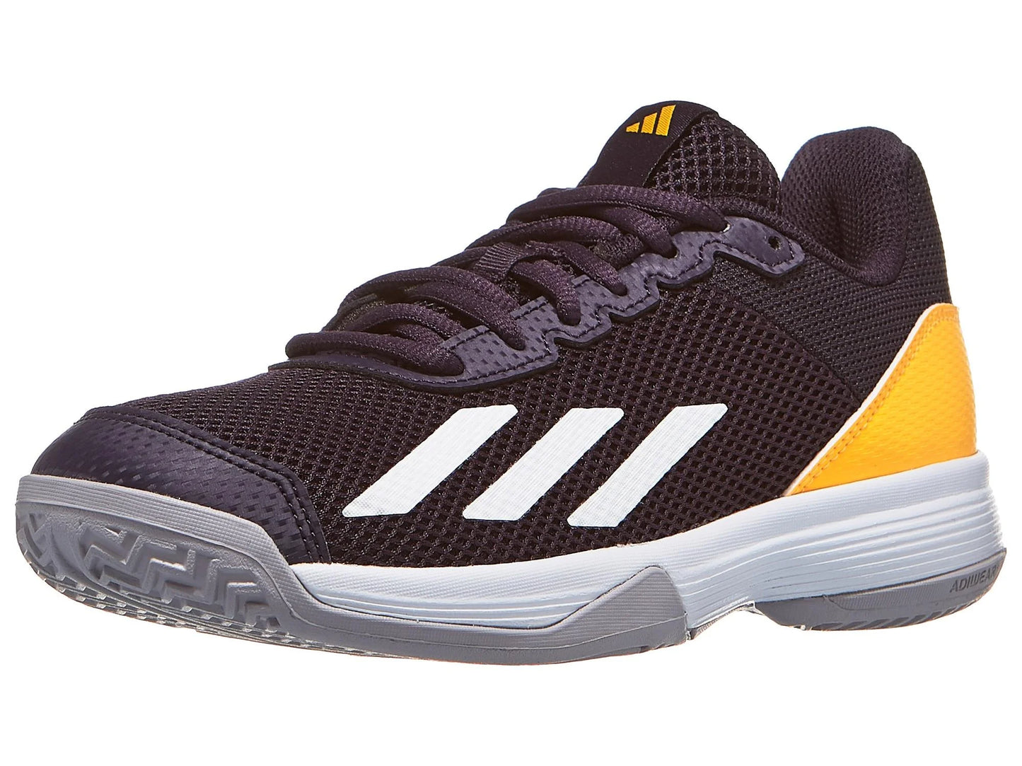 Adidas Courtflash All Court Junior's Tennis Shoes - Black/Yellow