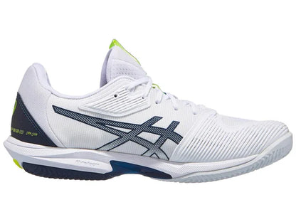 Asics Solution Speed FF3 Clay Court Men Tennis Shoes - White/Blue