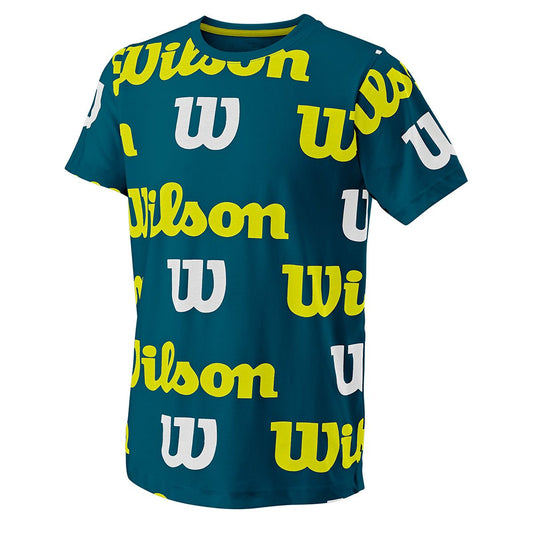 Wilson All Over Logo Tech Tee Junior