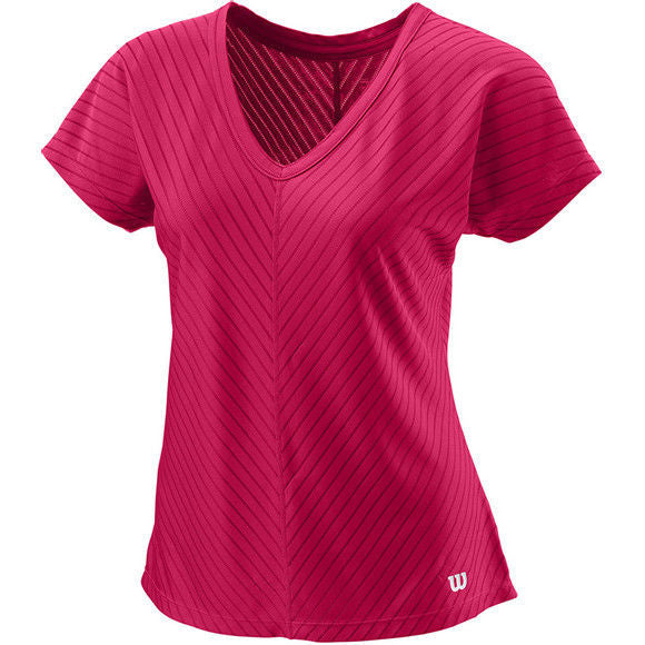 WILSON W TRAINING V-NECK II S PINK